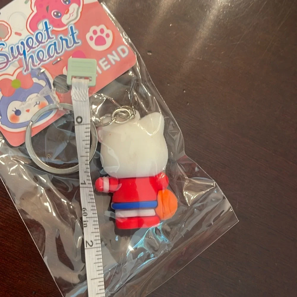 Cute Hello Kitty Keychain with basketball new
